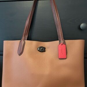 Coach “Willow” Tote Bag | Saddle Brown